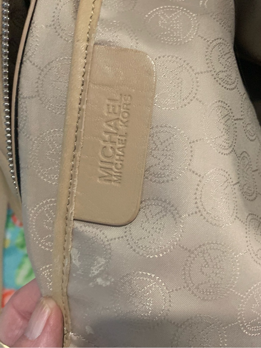 Michael Kors Susannah Beige Quilted Chain-Trim Shoulder Bag Crossbody TT10 - Picture 12 of 14